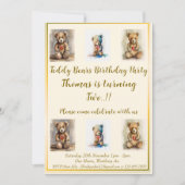 テディベアーズ誕生日パーティー 招待状 (正面)