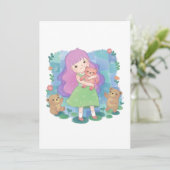 テディベアーズ&ガールイラストレーション 招待状 (スタンド正面)