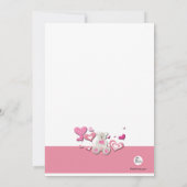 テディベアーズ&ハートバルーンピンク招待状 招待状 (裏面)