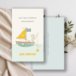 テディベアーセイボートモノグラムキッドプレイデート呼び出し 名刺