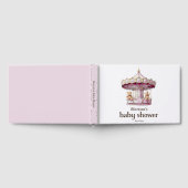 テディベアーツインガール赤ちゃんシャワー ゲストブック (全面)