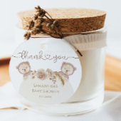 テディベアーツインズベビーシャワーボホフローラ フェイバータグ