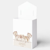 テディベアーツインズベビーシャワーボホフローラ フェイバーボックス (オープン)