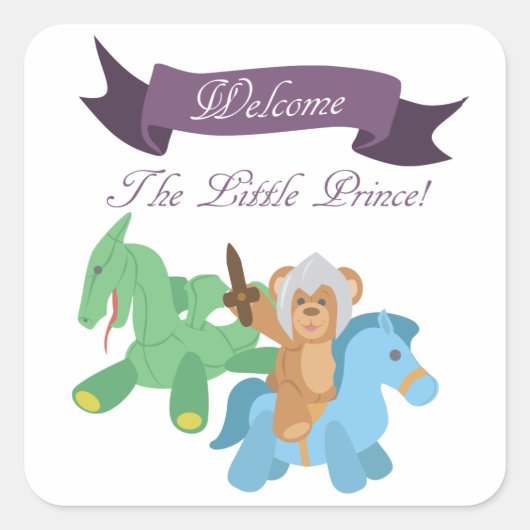 テディベアーナイト スクエアシール (正面)