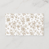 テディベアーニュートラルトイレオムツラッフルベビーシャワー エンクロージャーカード (裏面)