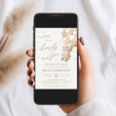 テディベアーニュートラルバルーンベビーシャワー招待状 招待状