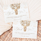 テディベアーニュートラルベビーシャワーありがとう カード