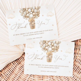 テディベアーニュートラルベビーシャワーありがとう カード