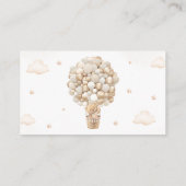 テディベアーニュートラルベビーシャワーおむつラッフル エンクロージャーカード (裏面)