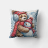 テディベアーハグ雪だるま クッション (裏面)