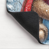 テディベアーハグ雪だるま マウスパッド (コーナー)