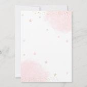 テディベアーバルーンガールバーリーウェイベビーシャワー 招待状 (裏面)