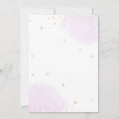 テディベアーバルーンガールバーリーウェイベビーシャワー 招待状 (裏面)