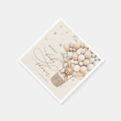 テディベアーバルーンニュートラルバーリーウェイベビーシャワー スタンダードカクテルナプキン (角)