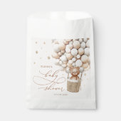 テディベアーバルーンニュートラルバーリーウェイベビーシャワー フェイバーバッグ (正面)
