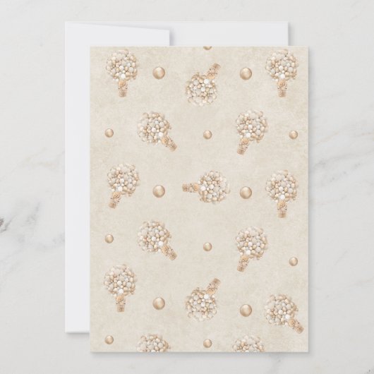 テディベアーバルーンニュートラルバーリーウェイベビーシャワー 招待状 (裏面)