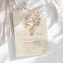 テディベアーバルーンニュートラルバーリーウェイベビーシャワー