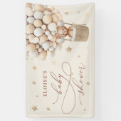 テディベアーバルーンニュートラルバーリーウェイベビーシャワー 横断幕 (縦)