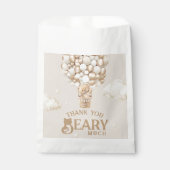 テディベアーバルーンバーリーウェイニュートラルベビーシャワー フェイバーバッグ (正面)