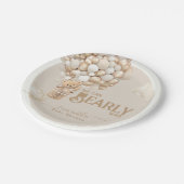 テディベアーバルーンバーリーウェイニュートラルベビーシャワー ペーパープレート (アングル)