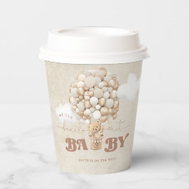 テディベアーバルーンバーリーウェイニュートラルベビーシャワー 紙コップ