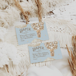 テディベアーバルーンバーリーウェイベビーシャワーおむつ エンクロージャーカード