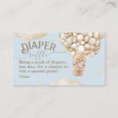 テディベアーバルーンバーリーウェイベビーシャワーおむつ エンクロージャーカード (正面)
