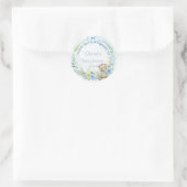 テディベアーバルーンバーリーウェイベビーシャワーのお気に入り ラウンドシール (バッグ)