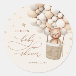 テディベアーバルーンバーリーウェイベビーシャワーのお気に入り ラウンドシール