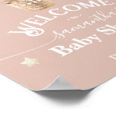 テディベアーバルーンバーリーウェイベビーシャワーへようこそ ポスター (角)