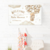 テディベアーバルーンバーリーウェイベビーシャワーへようこそ 横断幕 (インサイチュ)