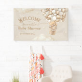 テディベアーバルーンバーリーウェイベビーシャワーへようこそ 横断幕 (インサイチュ)