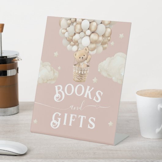 テディベアーバルーンベビーシャワーブック 台座サイン (インサイチュ)