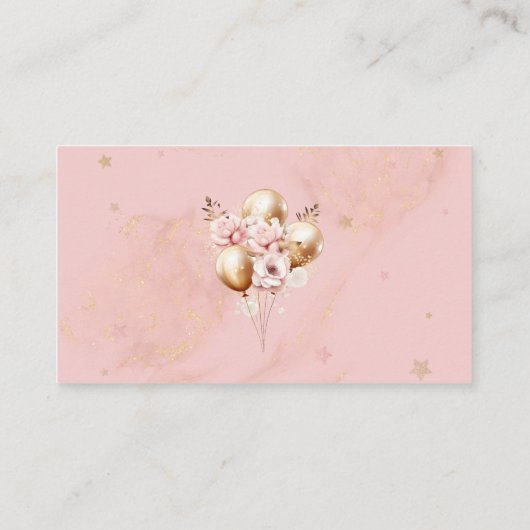 テディベアーバルーンベビーシャワー推測ゲーム エンクロージャーカード (裏面)