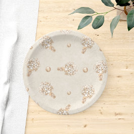 テディベアーバルーンベビーシャワー ペーパープレート