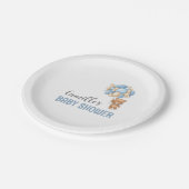 テディベアーバルーンベビーシャワー ペーパープレート (アングル)