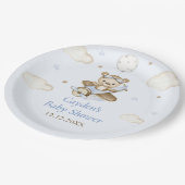 テディベアーバルーンボーイバーリーウェイベビーシャワー ペーパープレート (アングル)