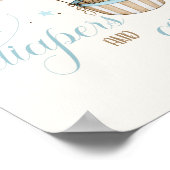 テディベアーバルーン赤ちゃんシャワーおむつ&ギフト ポスター (角)