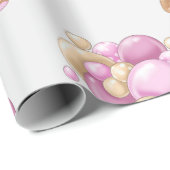 テディベアーバルーン ラッピングペーパー (ロールコーナー)