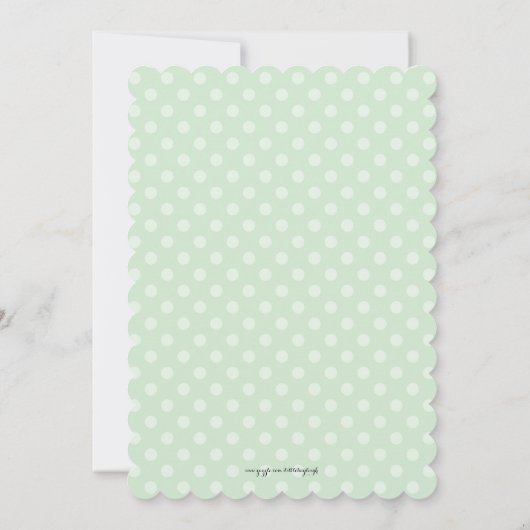 テディベアーバンティンガールベビーシャワー招待状 招待状 (裏面)