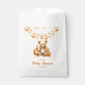 テディベアーパンプキンバーリーウェイニュートラルベビーシャワー フェイバーバッグ (正面)