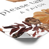 テディベアーパンプキン – 1歳の誕生日 – お気に入りサイン ポスター (角)