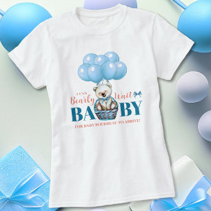 テディベアービアーズベビーシャワーブルー Tシャツ