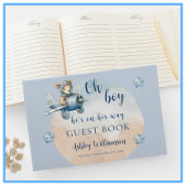 テディベアービエーターOh男の子ベビーシャワー ゲストブック