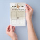 テディベアービンゴベビーシャワーゲームフライヤー チラシ (ハンドル)