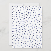 テディベアービーリーキュート男の赤ちゃんネイビーベイビーシャワー 招待状 (裏面)