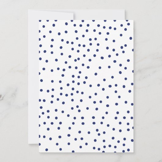 テディベアービーリーキュート男の赤ちゃんネイビーベイビーシャワー 招待状 (裏面)