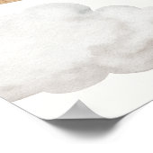 テディベアービーリーミントファースト誕生日ウェルカムサイン ポスター (角)