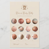 テディベアービールまたはベビーベリーベイビーシャワーゲーム (正面)