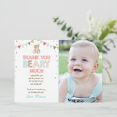 テディベアーピクニックサンキューカードテディベアーボーイ サンキューカード (スタンド正面)